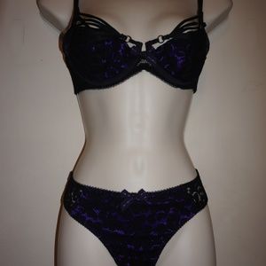 Agent Provocateur Rudy bra/brief black with purple
